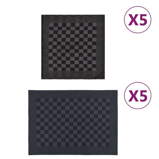 10-kitchen-towels-set-black-grey-cotton