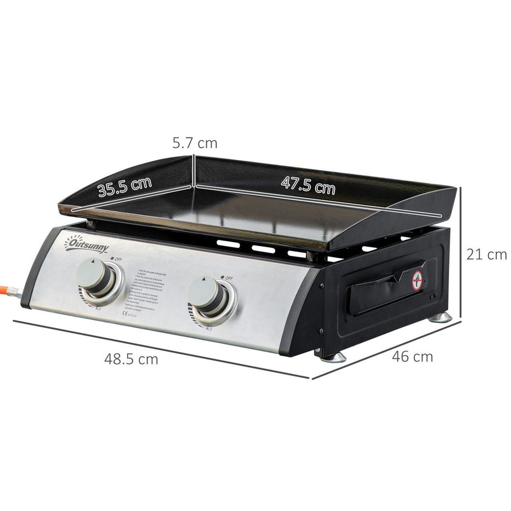 2-burner-portable-gas-plancha-BBQ-grill-3